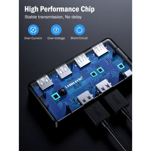 HUB KVM USB Switch 2x Saídas 4x Entradas USB-A 3.0