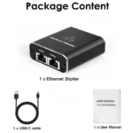 Mini Switch RJ45 Splitter 1x2 Gigabit Ethernet