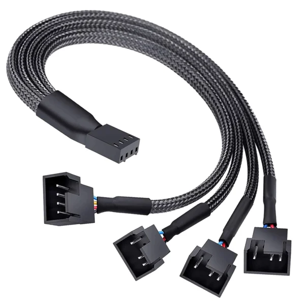 Motherboard Fan Cable Splitter 1x4 24AWG 27cm