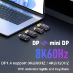 Adaptador Mini DP Para DisplayPort 8k@60Hz Bi-Direcional
