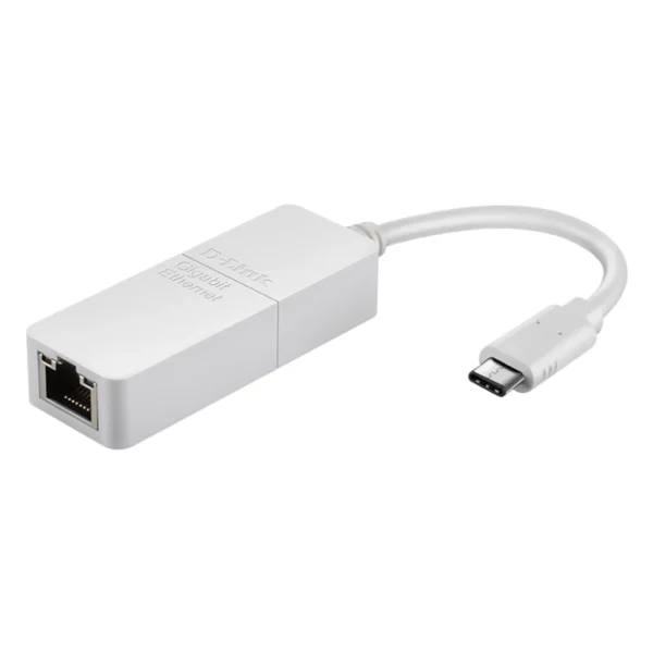Adaptador USB-C Ethernet RJ45 Gigabit D-Link Branco DUB-E130