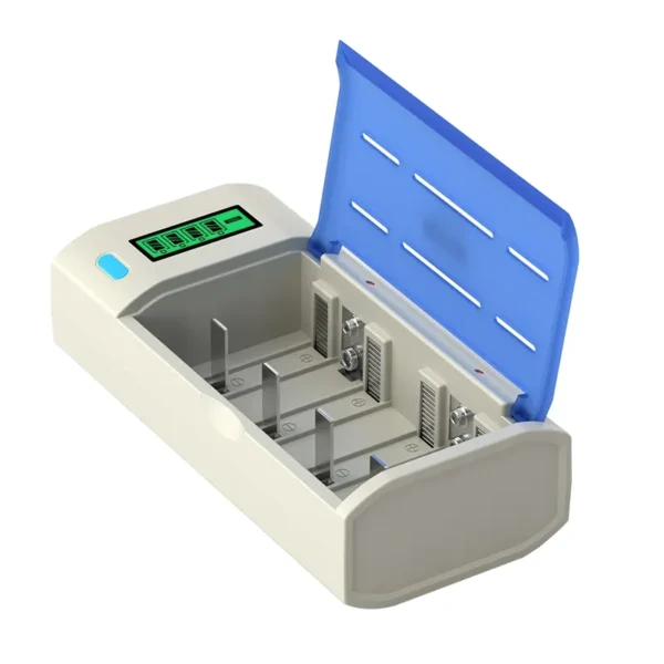 Carregador de Pilhas AA / AAA / 9V / D / C 4x Slot