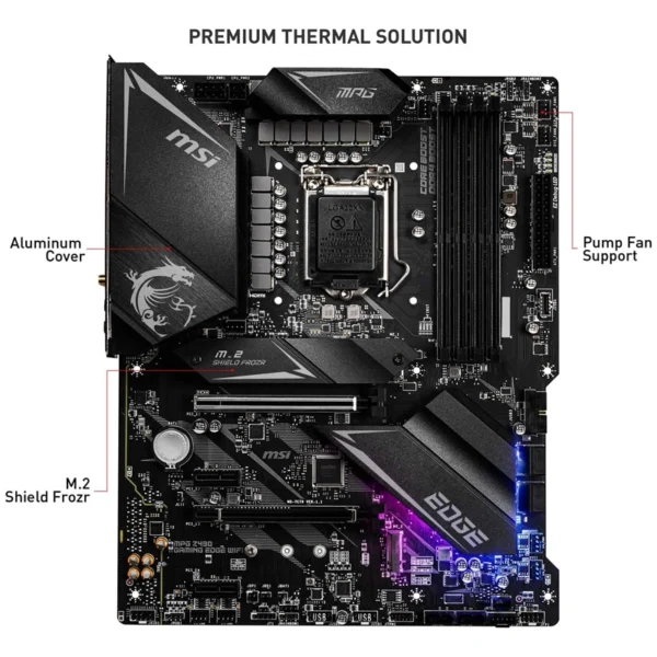 Motherboard ATX MSI MPG Z490 Gaming Edge Intel LGA 1200 Socket