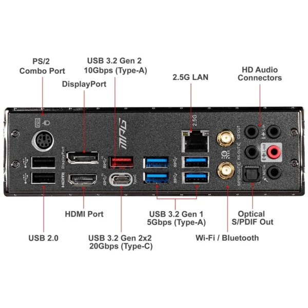 Motherboard ATX MSI MPG Z490 Gaming Edge Intel LGA 1200 Socket
