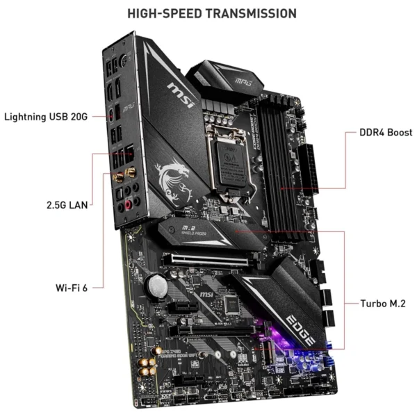 Motherboard ATX MSI MPG Z490 Gaming Edge Intel LGA 1200 Socket