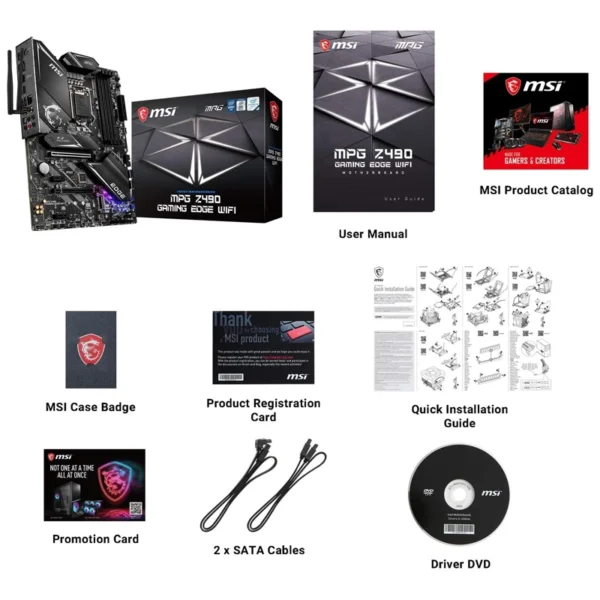 Motherboard ATX MSI MPG Z490 Gaming Edge Intel LGA 1200 Socket