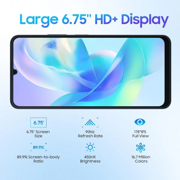 Smartphone Blackview Color 8 6.75" 8GB 128GB Azul 6931548317005