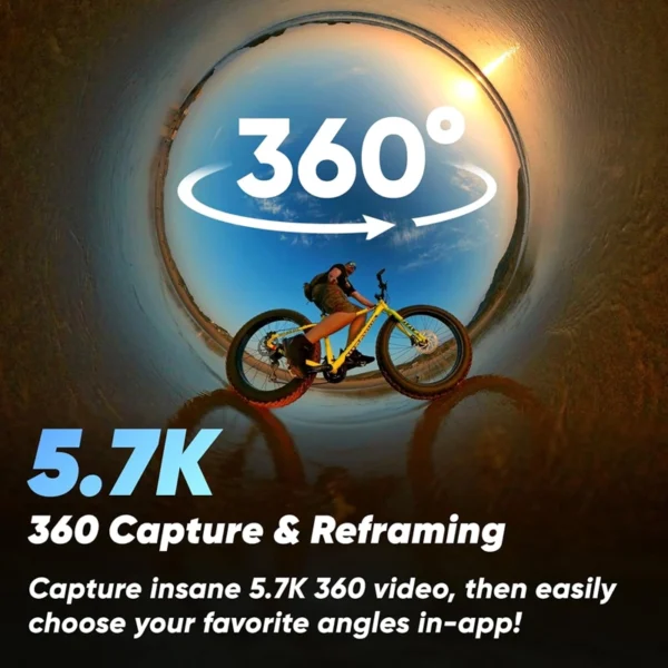Câmara de Acção Insta360 X3 5.7K - Prova de Água + Kit de Acessórios 50-em-1