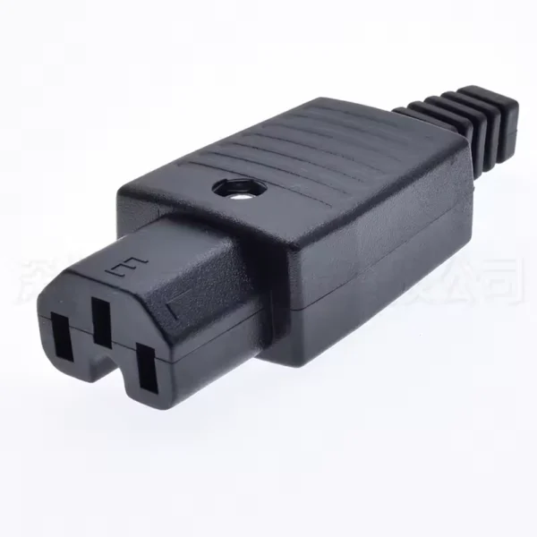 Conector Plugue C14/C15 10A 250V AC 3 Pinos 2500W IEC320