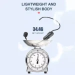 Microfone Lapela de Cabeça Sem Fios 2.4Ghz 3.5mm/6.35mm 50mm GFSK