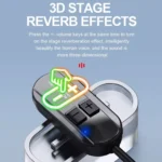 Microfone Lapela de Cabeça Sem Fios 2.4Ghz 3.5mm/6.35mm 50mm GFSK
