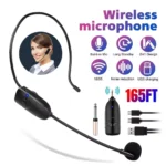 Microfone Lapela de Cabeça Sem Fios 2.4Ghz 3.5mm/6.35mm 50mm GFSK