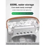 Ventilador Portátil de Ar Fresco Umidificado LED USB-C