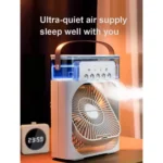 Ventilador Portátil de Ar Fresco Umidificado LED USB-C
