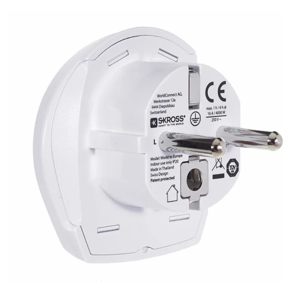 Adaptador de Tomada Universal Para Schuko SKROSS 1500211-E SKR1500211