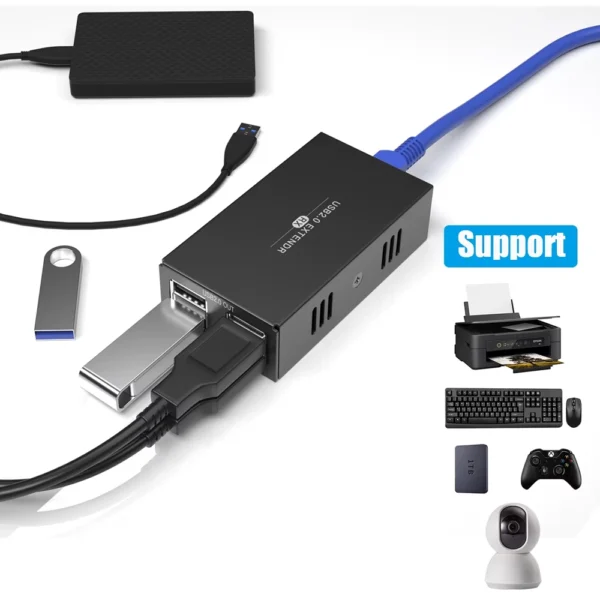 Extensor USB-A Sobre UTP 4 Portas 120M
