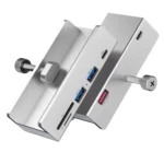 HUB USB 1xSD 1xMicro SD 3xUSB-A 1xUSB-C Com Suporte de Fixação