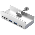 HUB USB 1xSD 1xMicro SD 3xUSB-A 1xUSB-C Com Suporte de Fixação