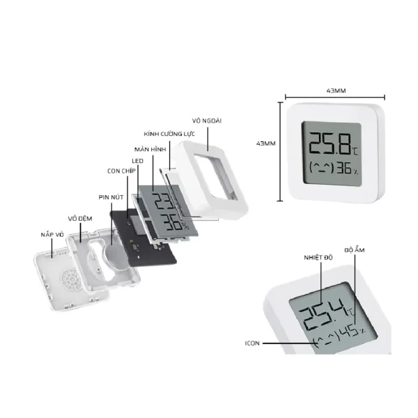 Sensor de Temperatura e Humidade Xiaomi Monitor 2 NUN4126GL