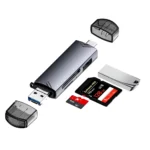 Adaptador USB-A-C-Micro TF-SD Card, USB 3.0 OTG
