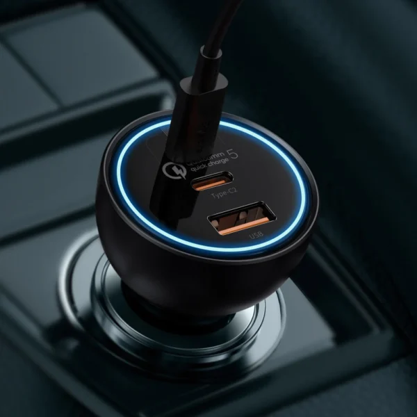 Baseus Carregador de Carro 160W QC 5.0 PD 3.0 TZCCZM-0G