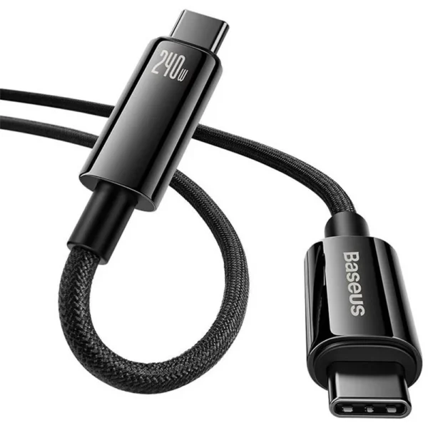 Cabo USB-C Baseus Tungsten Gold 480Mbps-240W 1M Preto 6932172628826