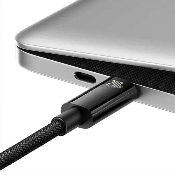 Cabo USB-C Baseus Tungsten Gold 480Mbps-240W 1M Preto 6932172628826