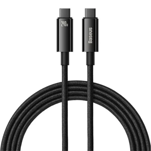 Cabo USB-C Baseus Tungsten Gold 480Mbps-240W 1M Preto 6932172628826