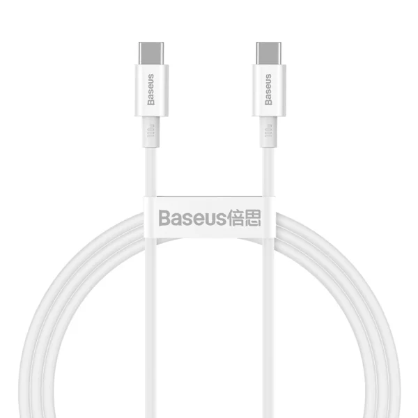 Cabo USB-C (M) P/ USB-C (M) 1M 100W Baseus Branco 6932172601980