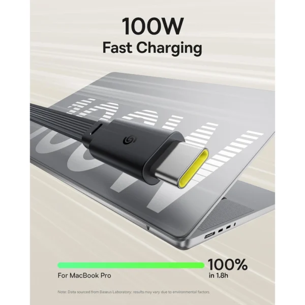 Cabo USB-C (M) P/ USB-C (M) 1M 100W Retrátil Baseus 6932172647537