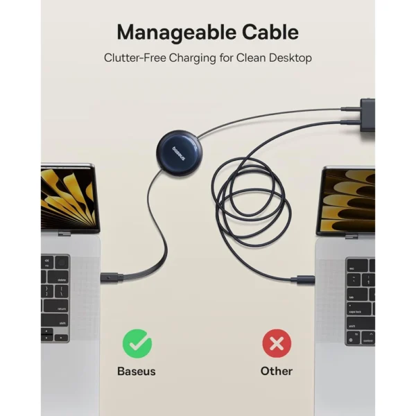 Cabo USB-C (M) P/ USB-C (M) 1M 100W Retrátil Baseus 6932172647537