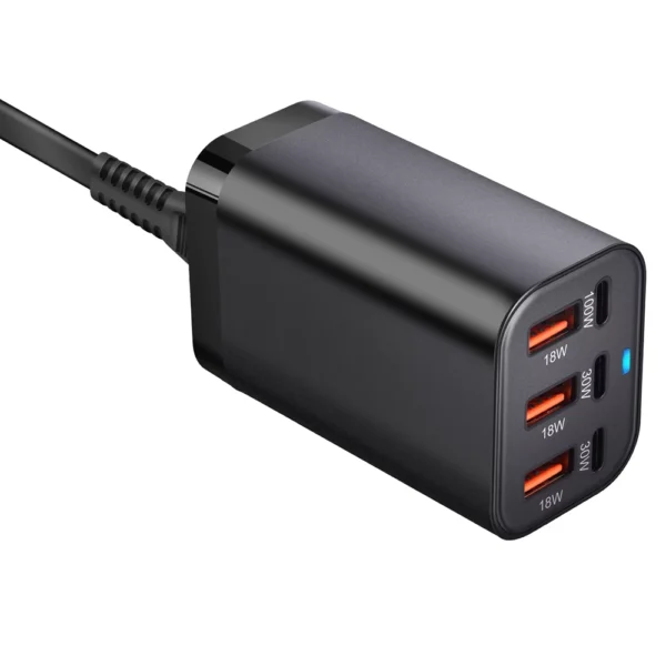 Carregador USB 200W GAN3 3xUSB-C 3xUSB-A PD QC3.0 YMS-618
