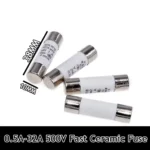 Fusível Cerâmico 500v (8A, 10A, 16A, 20A, 25A, 32A) 10x38mm
