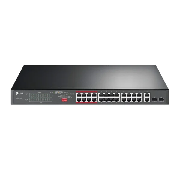 Switch TP-Link TL-SL1226P 24 Portas PoE+ 10/100Mbps 2 Portas Gigabit S/Gestão