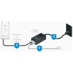 Adaptador PoE Ubiquiti 24VDC 12W Gigabit Preto POE-24-12W-G