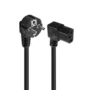 Cabo de Alimentação Ewent EC1910 90° Schuko para IEC C13 1.8m Preto