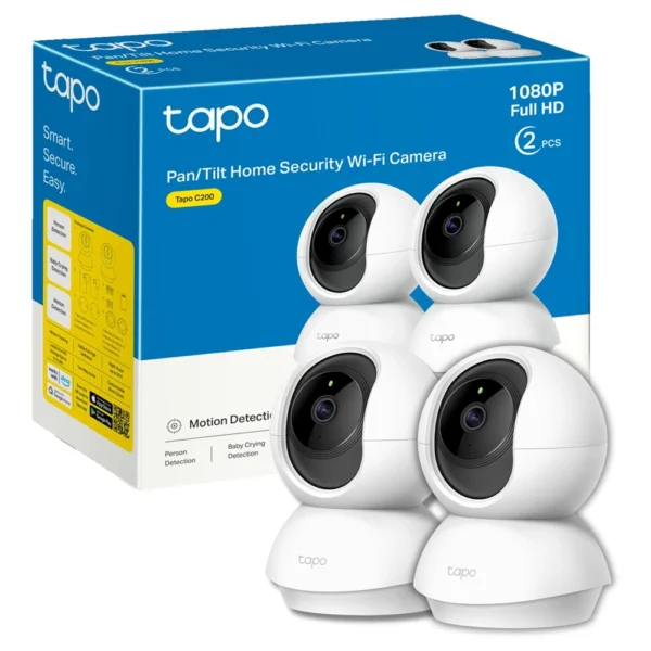 Câmera Wi-Fi TP-Link Tapo C200 Interna 360º FHD 2Pcs