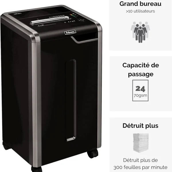 Destruidor de Documentos Fellowes 325CI 22 Folhas Preto