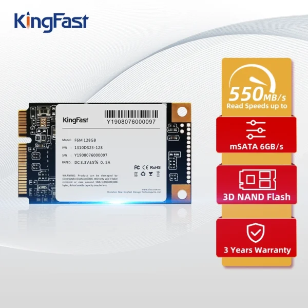 Disco SSD Interno KingFast mSata 512GB
