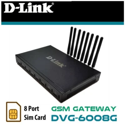 Gateway de Voz D-Link DVG-6008G VoIP GSM/CDMA 8 SIM Card
