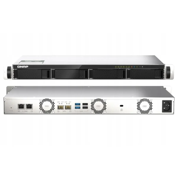 Storage QNAP TS‑435XeU‑8G – 4Bay Rack NAS 1U, 2×10GbE SFP+ 2×2.5GbE, 8GB, 2×M.2 NVMe cache
