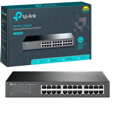 Switch TP-Link TL-SG1024D 24 Portas Gigabit Rackmount S/ Gestão