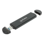 Caixa Externa Para Disco SSD M.2 NVMe Manhattan 130639 SATA USB
