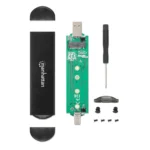 Caixa Externa Para Disco SSD M.2 NVMe Manhattan 130639 SATA USB