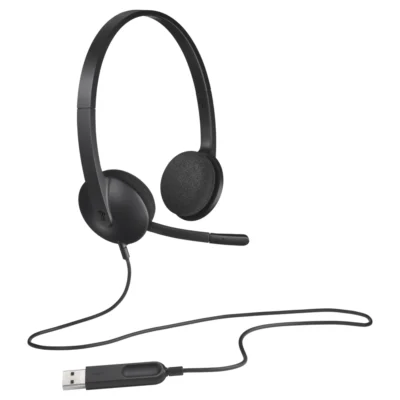 Headset Logitech H340 Stereo USB-A Preto 1.8m