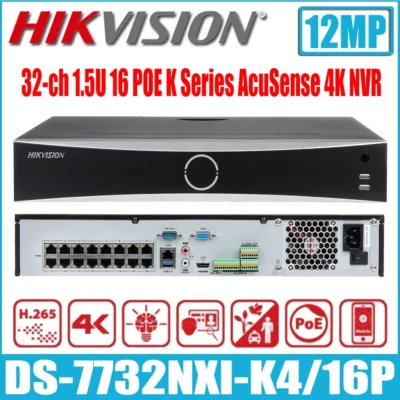 NVR Hikvision DS-7732NXI-K4/16P POE 32CH AcuSense 4K H.265+
