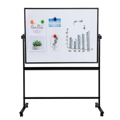 Quadro Branco Dupla Face Rotativo Deli E7882H  Magnético 1200mmx900mm