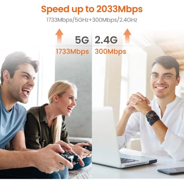 Tenda AC21 AC2100 – Router Wi‑Fi 5 Dual‑Band com 6 Antenas e 4 Portas Gigabit