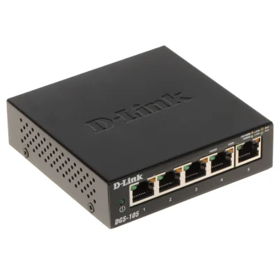 Switch 5 Portas D-Link DGS-105 Gigabit S/ Gestão Metal