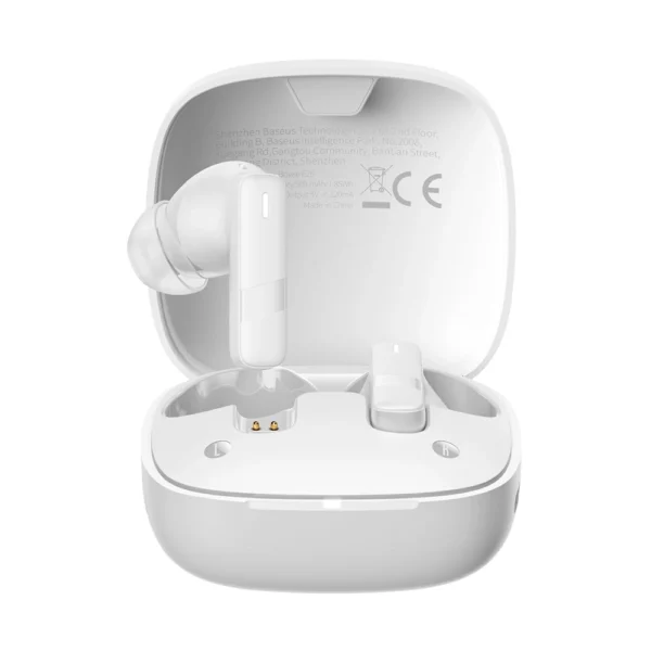 Auriculares Baseus Bowie E20 TWS Bluetooth 5.3, 33h de Bateria, ENC, IPX5 – Branco 6932172655983